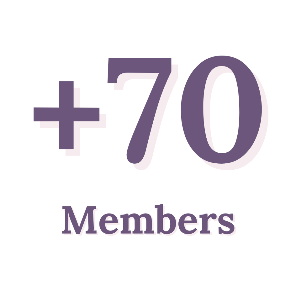 +70 Members More than 70 members.
